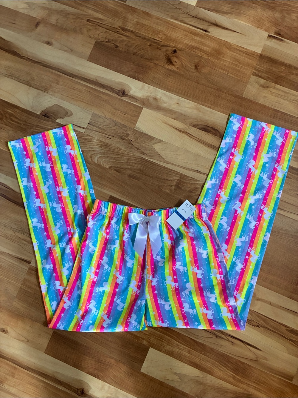 Max & Olivia Rainbow Unicorn Two Piece Sleepwear Set - Girls XL (14/16) - Picture 3 of 16